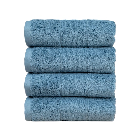 Arkwright Home Aston & Arden Turkish Solid Hand Towel 18x32 Copen Blue (4pk) HT-TS-1832-5.4-CBL